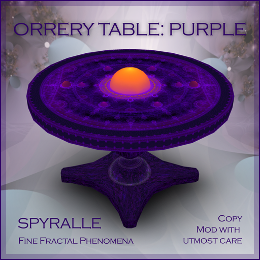 Spyralle Orrery Table - Purple