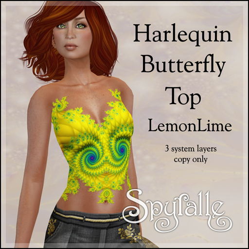 Spyralle Butterfly Top - LemonLime