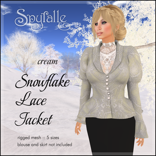 Spyralle Snowflake Lace Jacket - Cream