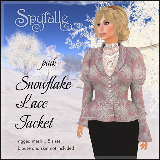 Spyralle Snowflake Lace Jacket - Pink
