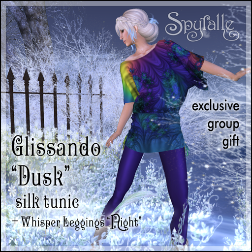 Spyralle Glissando Dusk Silk Tunic + Leggings