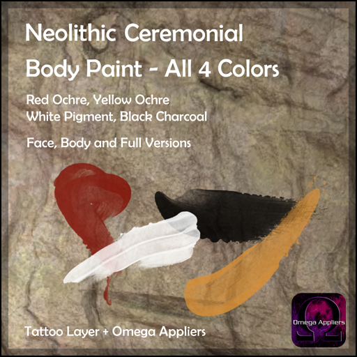 Spyralle Neolithic Ceremonial Body Paint - Four Color Set