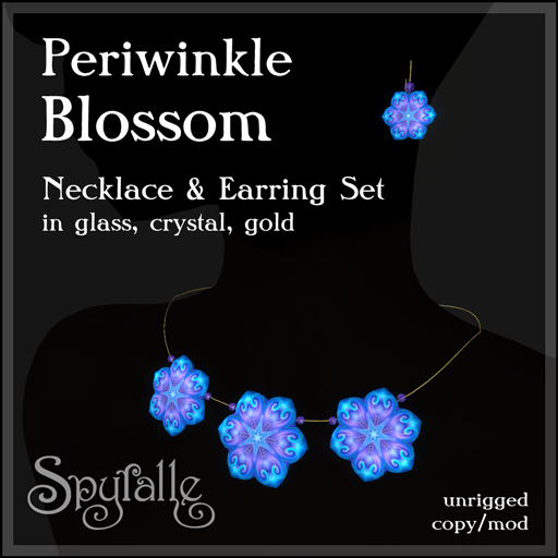 Spyralle Periwinkle Blossom Necklace and Earring Set