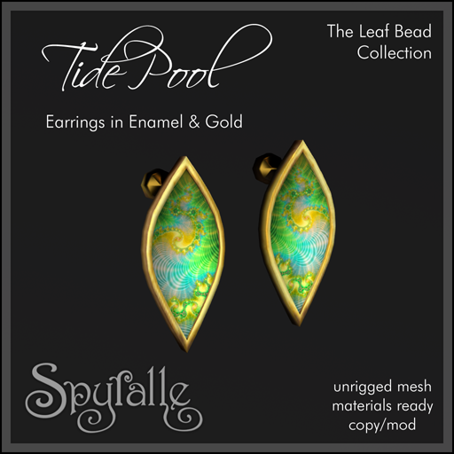 Spyralle Leaf Earrings - Tide Pool