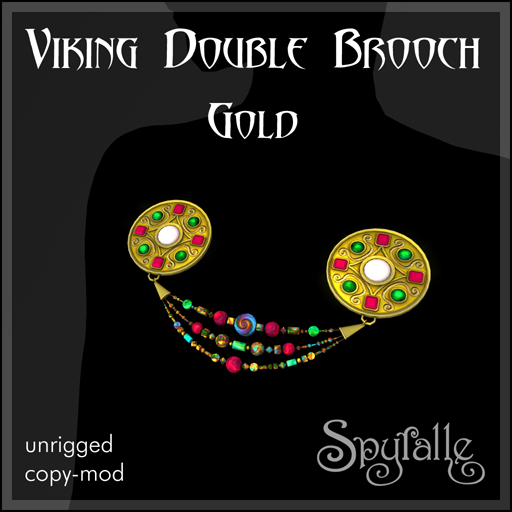 Spyralle Viking Double Brooch - Gold