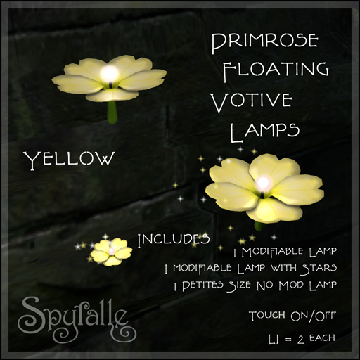 Spyralle Primrose Votive Lamps - Yellow