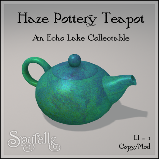 Spyralle Haze Pottery Teapot - Echo Lake